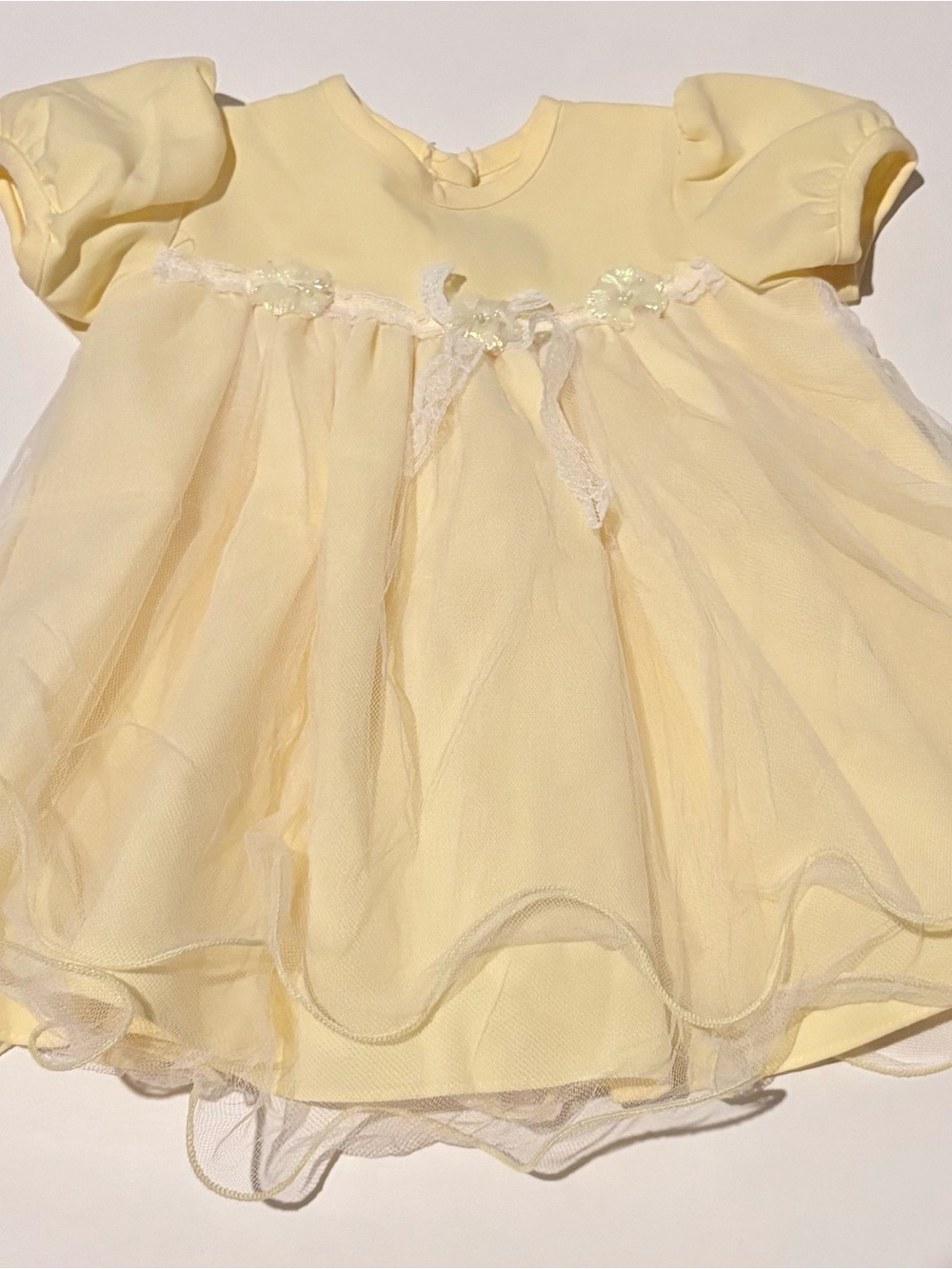 Yellow Tulle Party Dress for Baby Girls